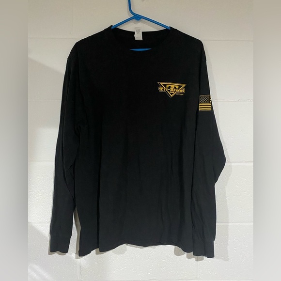 Hanes Black Long Sleeve with Yellow Truck Graphic - Picture 2 of 3
